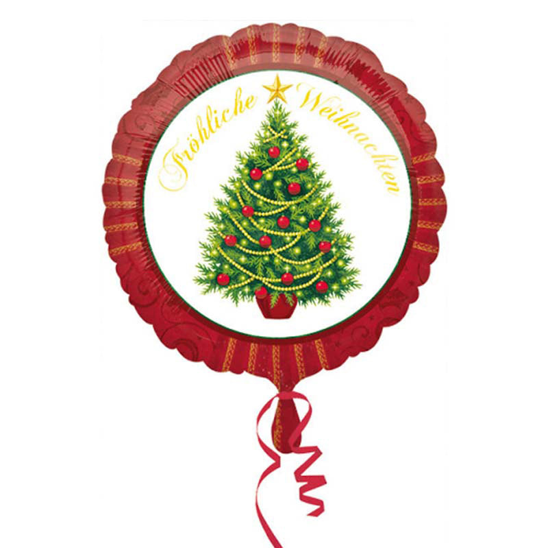 18"/Ø45cm Folienballon "Fröhliche Weihnachten"