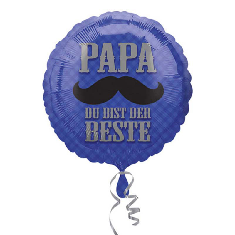 ABC18 Folienballon "Papa du bist der Beste" S40 | Ø 45 cm
