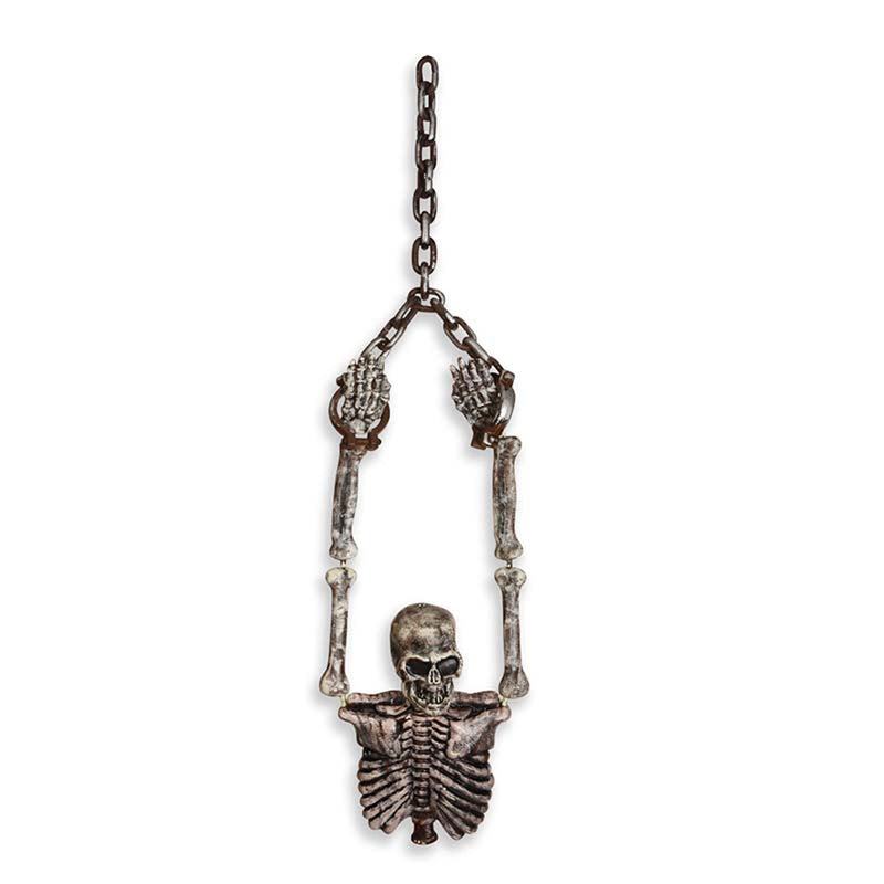 Halloween Skelett an Kette - Hängende Grusel Deko - Realistisches Knochengerüst - 5 cm