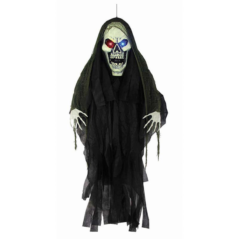 Hängefigur Sensenmann mit LED Augen