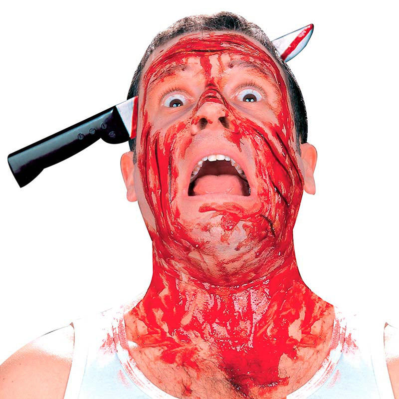 Haarreif Messer im Kopf