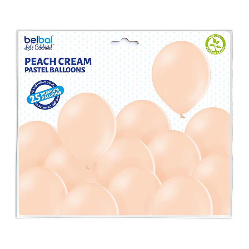 50 Luftballons Uni Pastell Ø 30/33cm | Peach