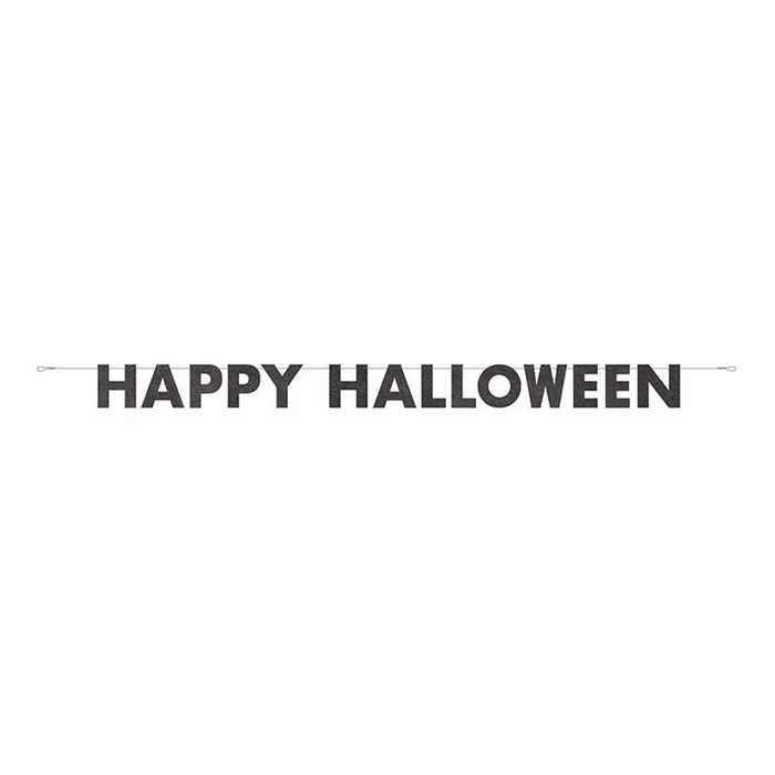 Banner Glitter Happy Halloween ca. 274 cm