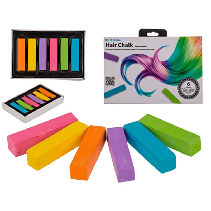 Kreide für Haare mit 6 Farben