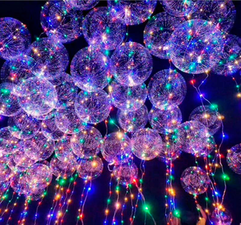 Lichterkette für Ballons LED 5 m | Mehrfarbig