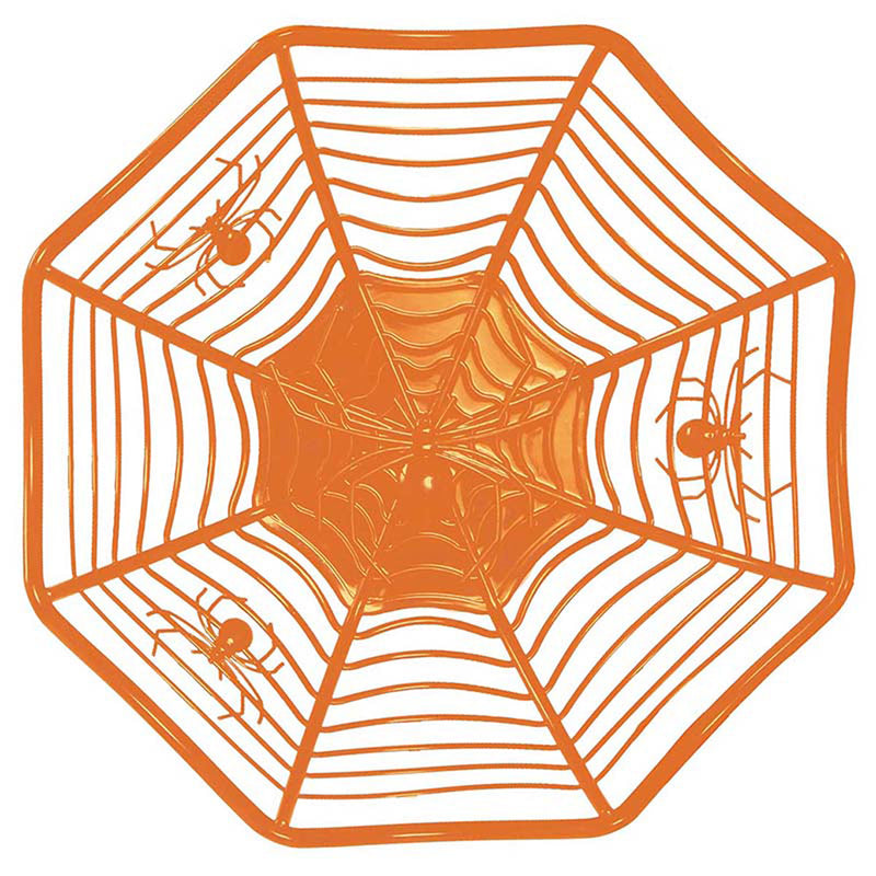 Schale Halloween Spinnennetz Orange