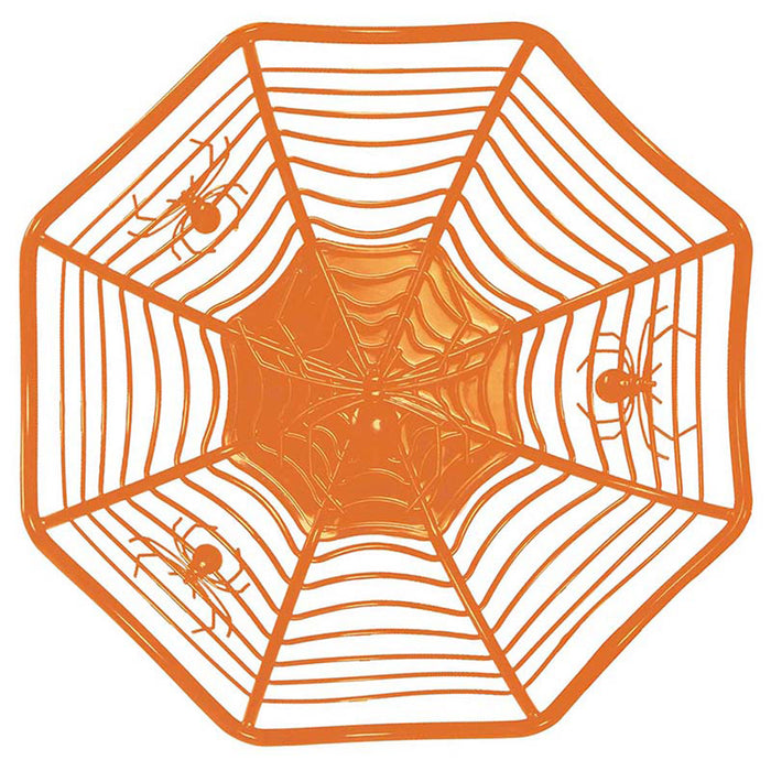 Schale Halloween Spinnennetz Orange