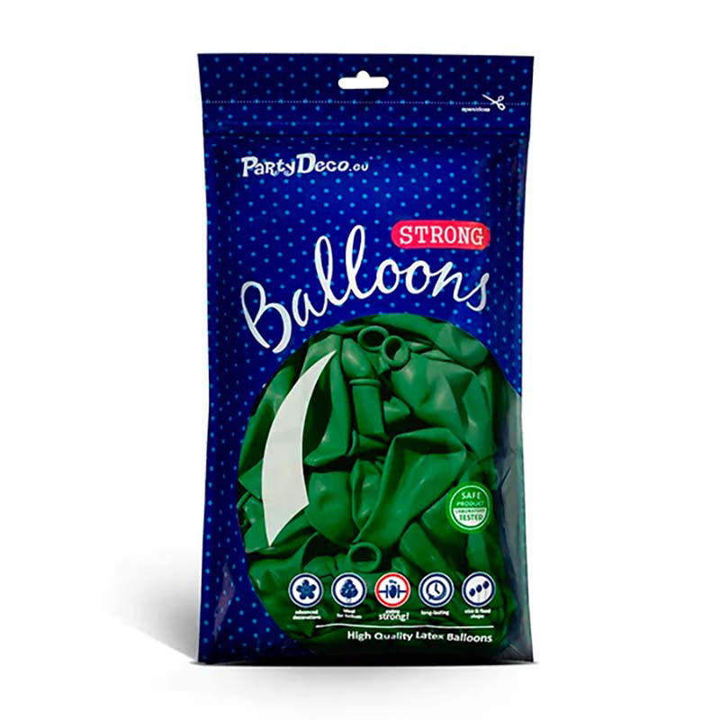 50 Stk. Luftballon Ø30cm "Uni Pastell" | Dunkelgrün