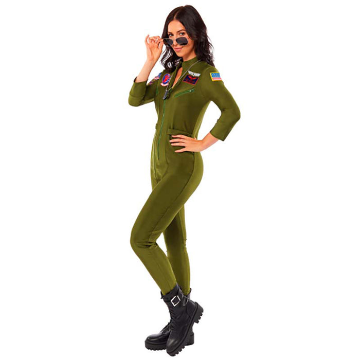 Kostüm Lady Top Gun Girl Overall Gr.L
