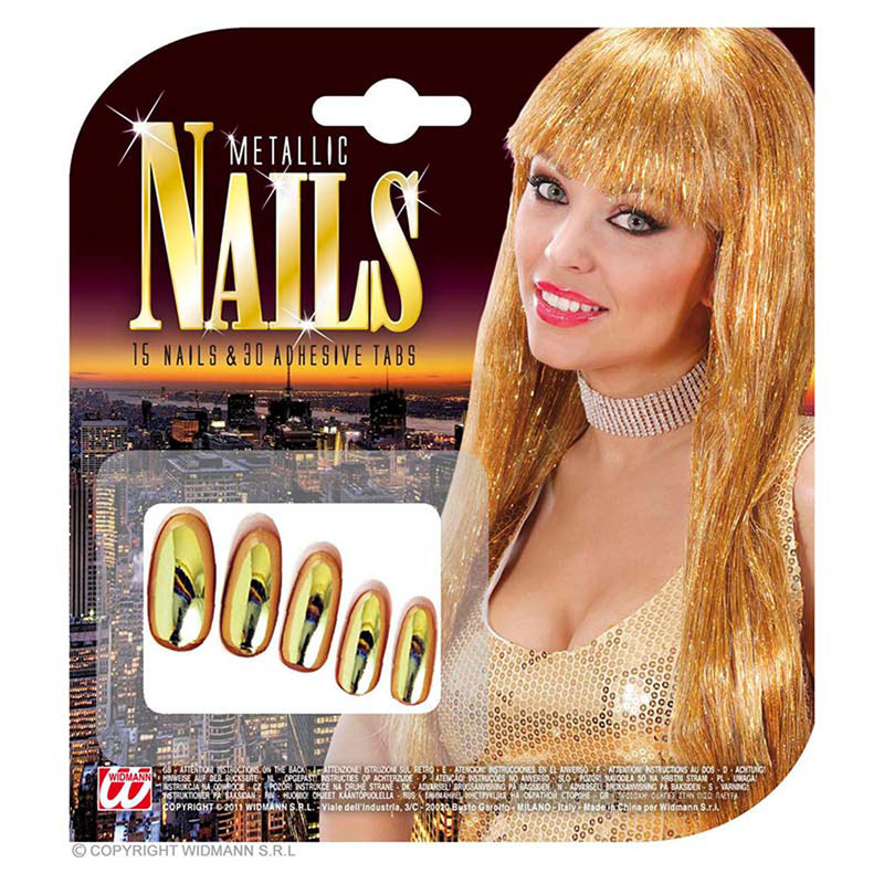 Fingernägel 15Stk. Gold