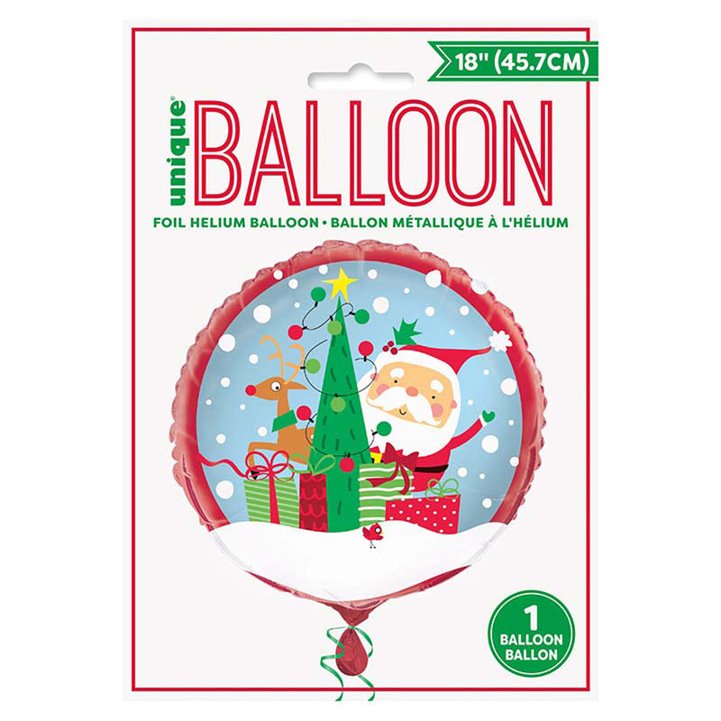18"/Ø45cm Folienballon "Colorful Santa"