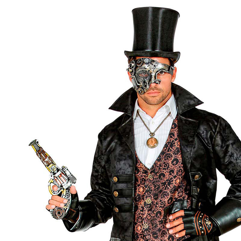 Pistole Steampunk Revolver Schaumlatex