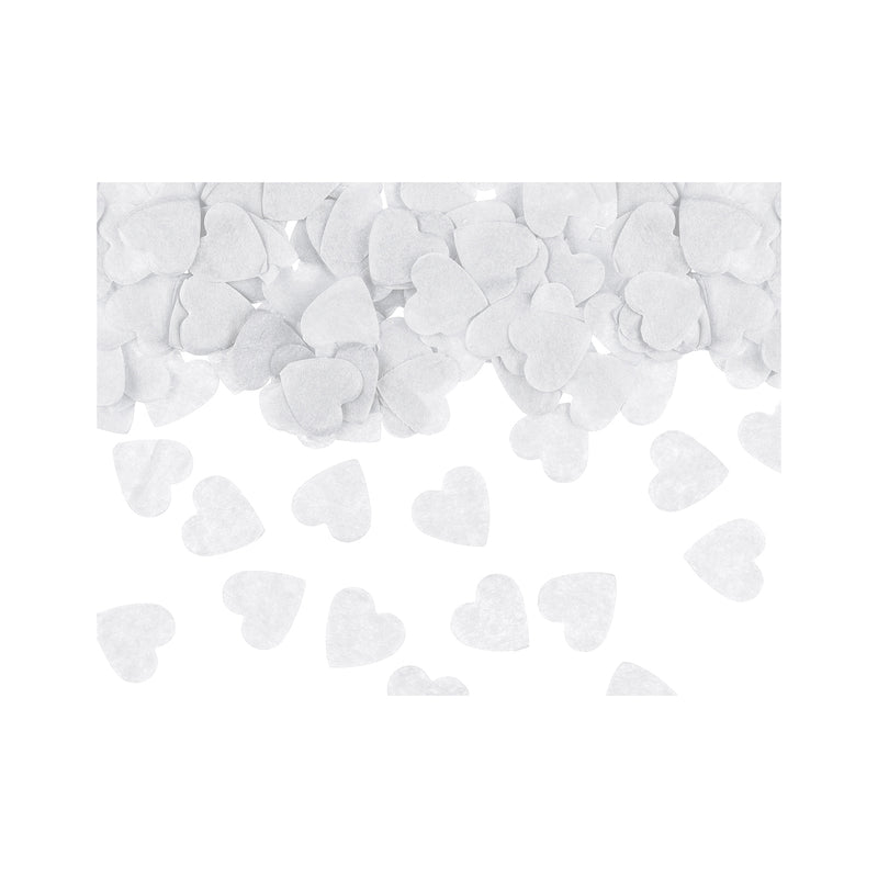 Konfetti Papier Herzen Weiß 15g
