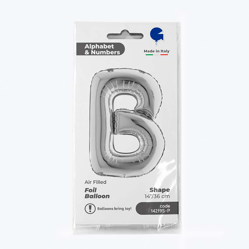 ABC14 Buchstabe B silber 36 cm