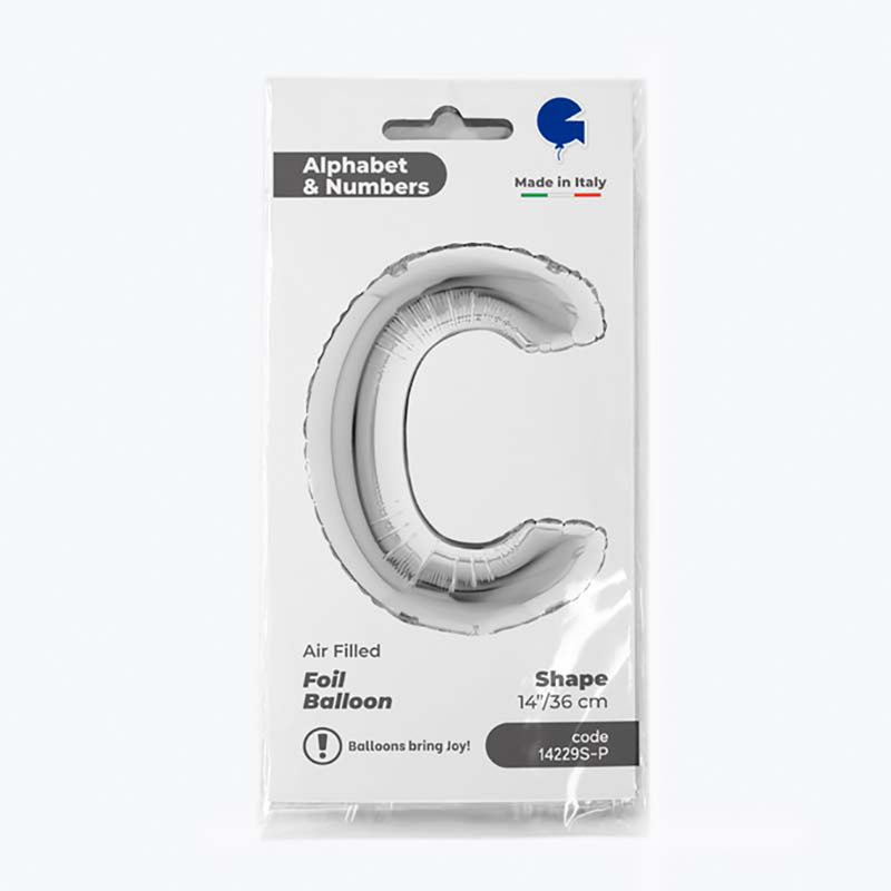 ABC14 Buchstabe C silber 36 cm