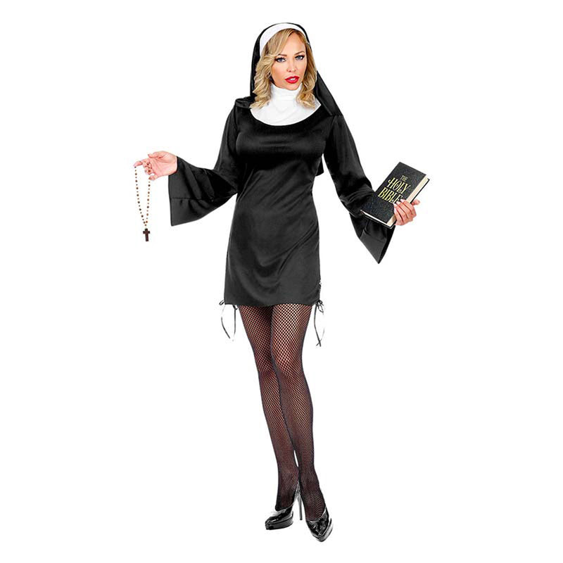 Kostüm Nonne für Damen | Kleid und Haube