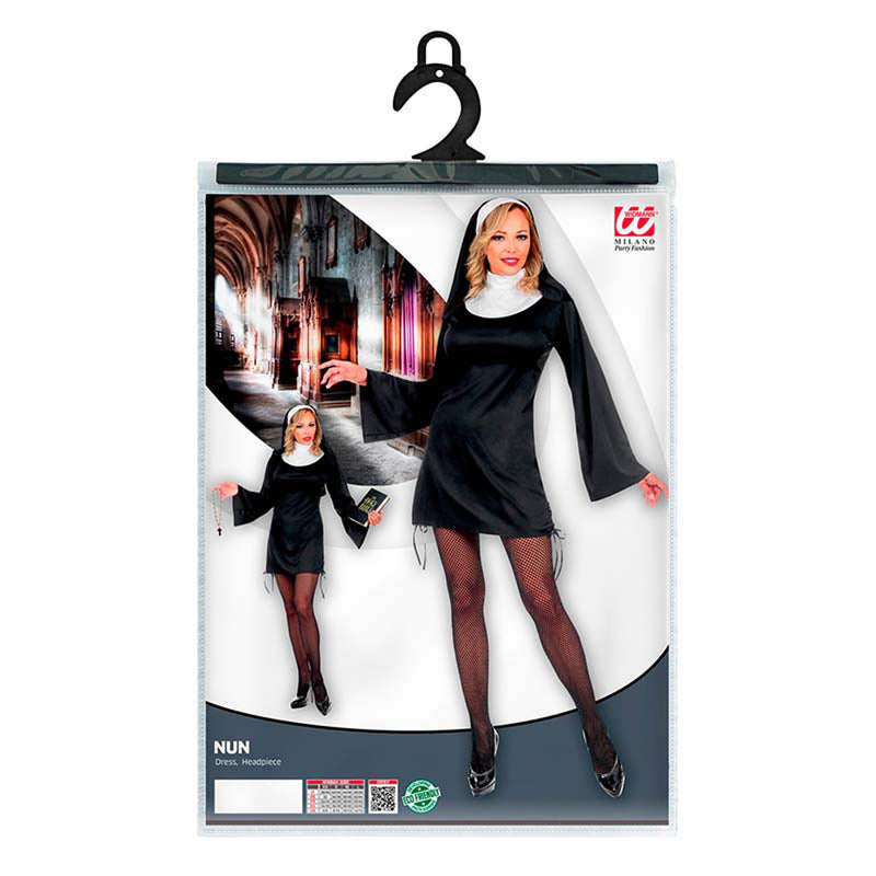 Kostüm Nonne für Damen | Kleid und Haube