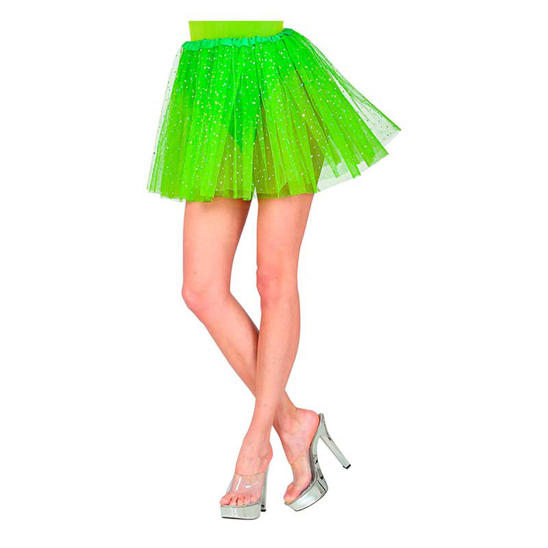Glitzer Petticoat Tütü für Damen 40 cm | Hellgrün