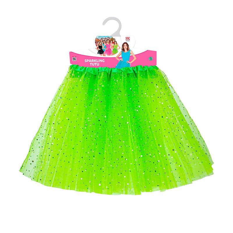 Glitzer Petticoat Tütü für Damen 40 cm | Hellgrün