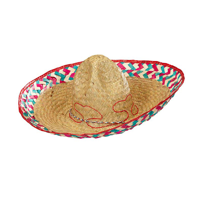 Mexikanischer Sombrero Ø 52cm | Natur Bunt