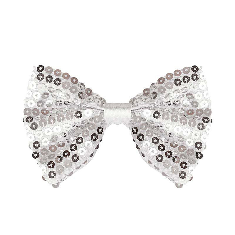 Fliege Pailetten Silber