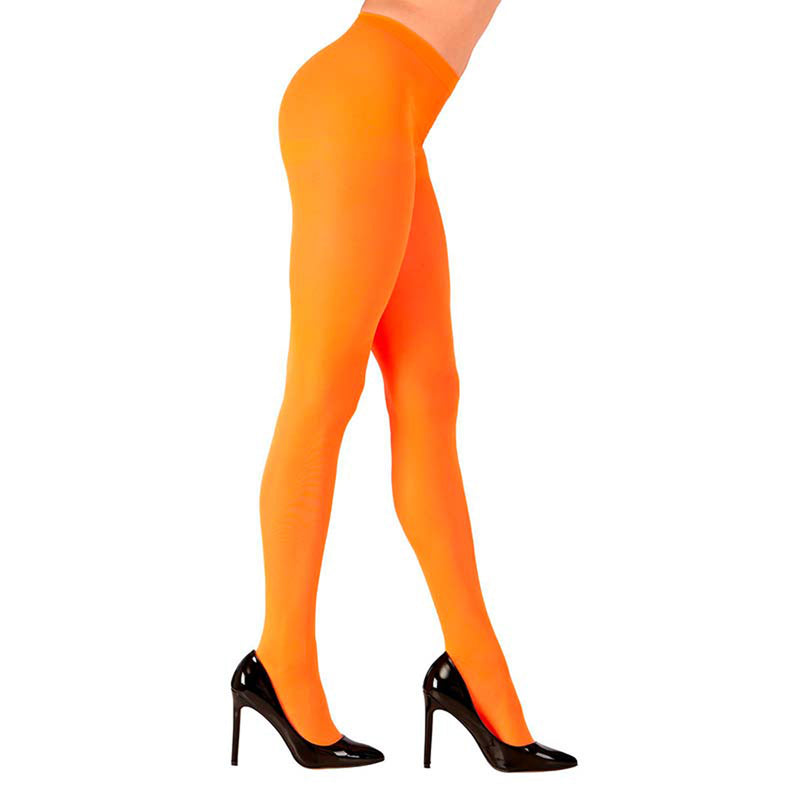 Strumpfhose Uni Neon Orange XL