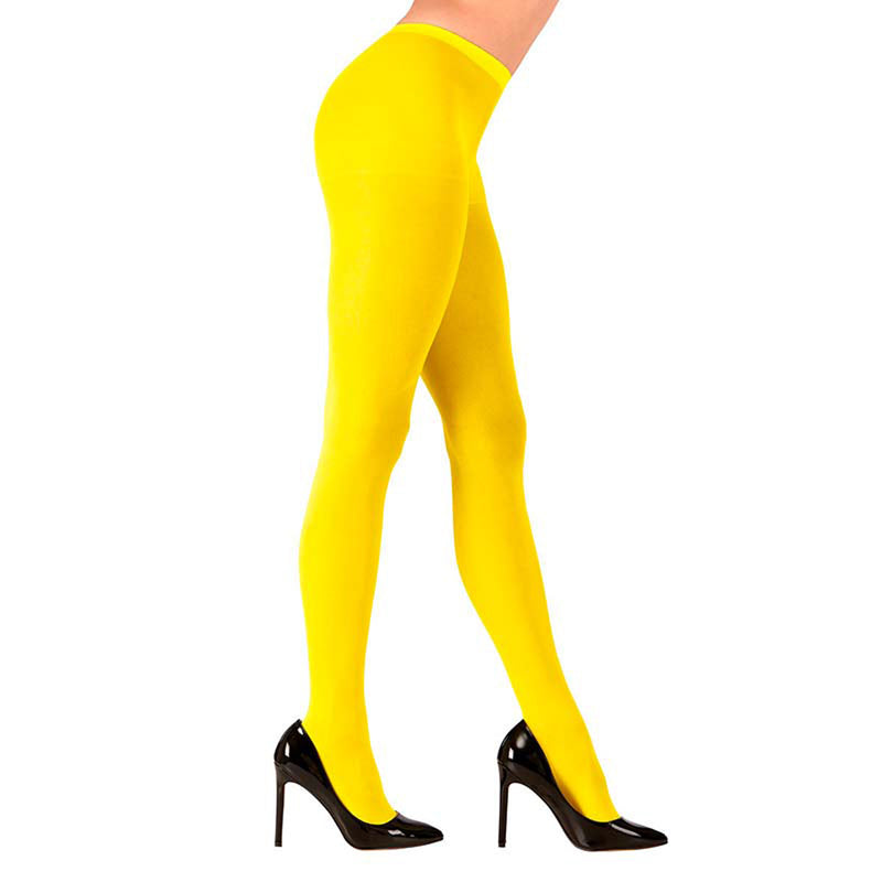 Strumpfhose Uni Neon Gelb XL