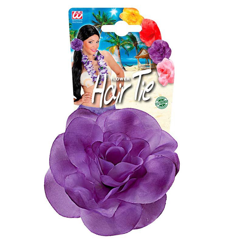 Schmuck Haargummi Blume | Violett