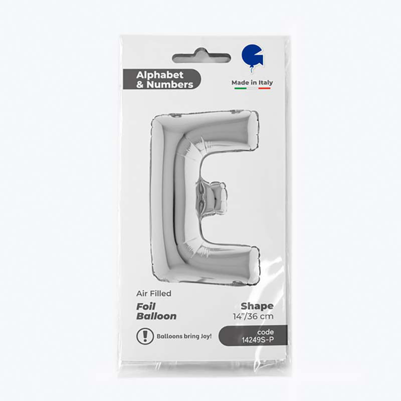 ABC14 Buchstabe E silber 36 cm