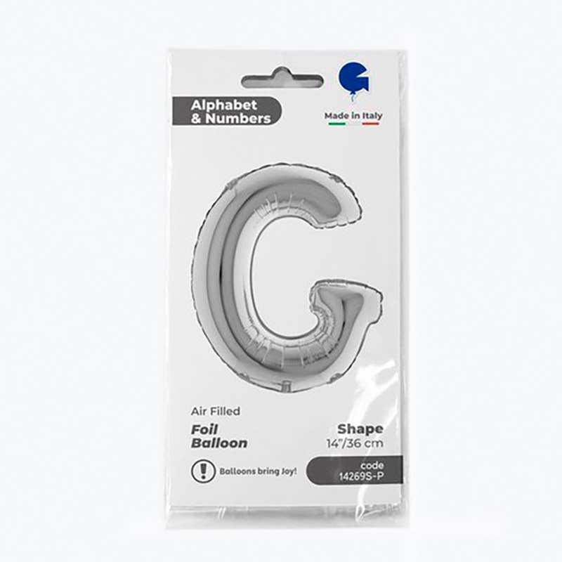 ABC14 Buchstabe G silber 36 cm
