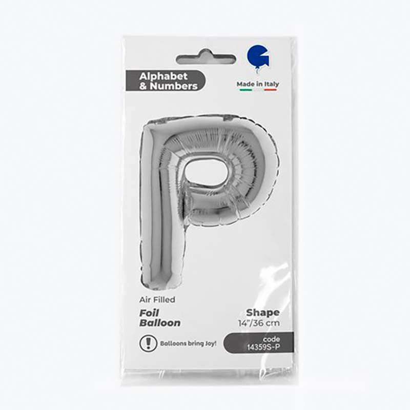 ABC14 Buchstabe P silber 36 cm