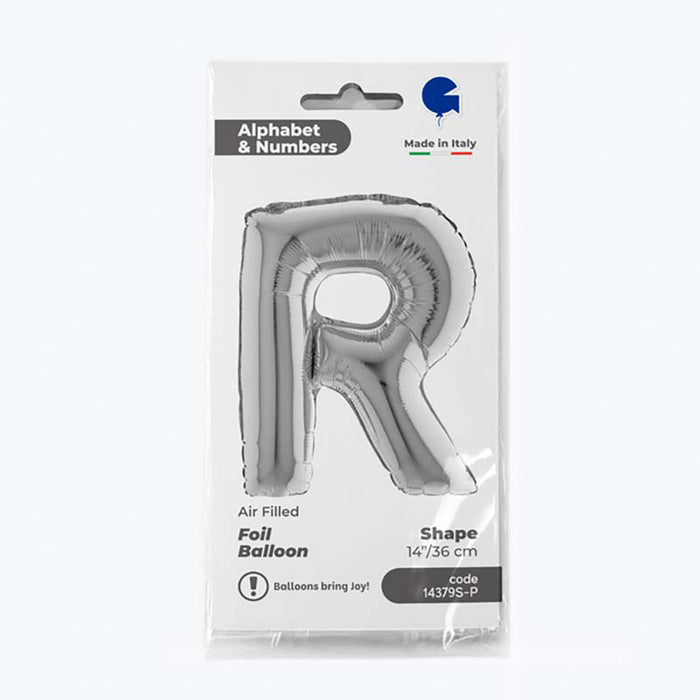 ABC14 Buchstabe R silber 36 cm