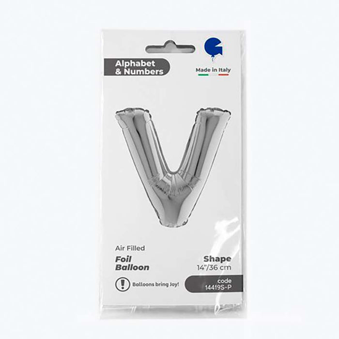 ABC14 Buchstabe V silber 36 cm