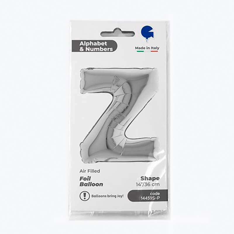 ABC14 Buchstabe Z silber 36 cm