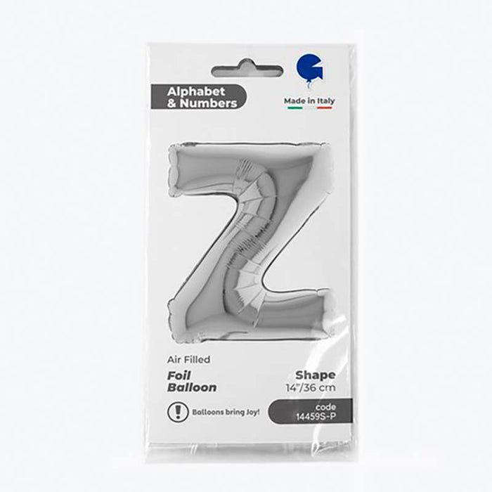 ABC14 Buchstabe Z silber 36 cm