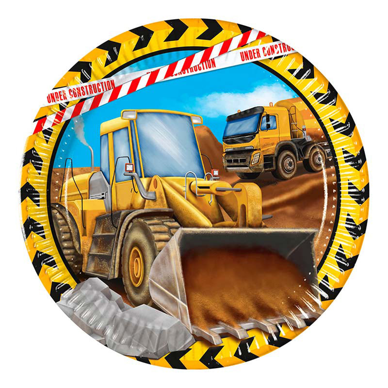 Pappteller "Baustelle" | Ø23cm/6Stk. FSC