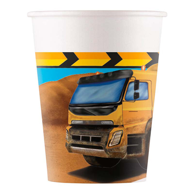 Pappbecher Baustelle 200ml/8Stk. FSC