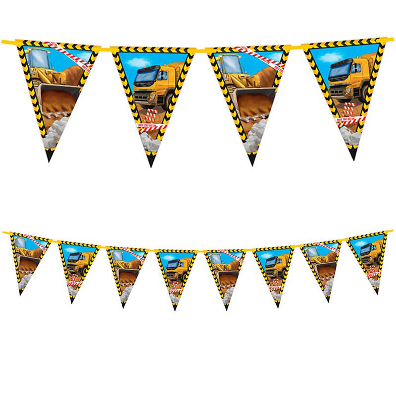 Wimpelkette Baustelle Papier FSC