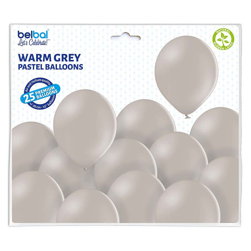25 Stk. Luftballon Unifarben Ø 30cm | Warm Grey #440