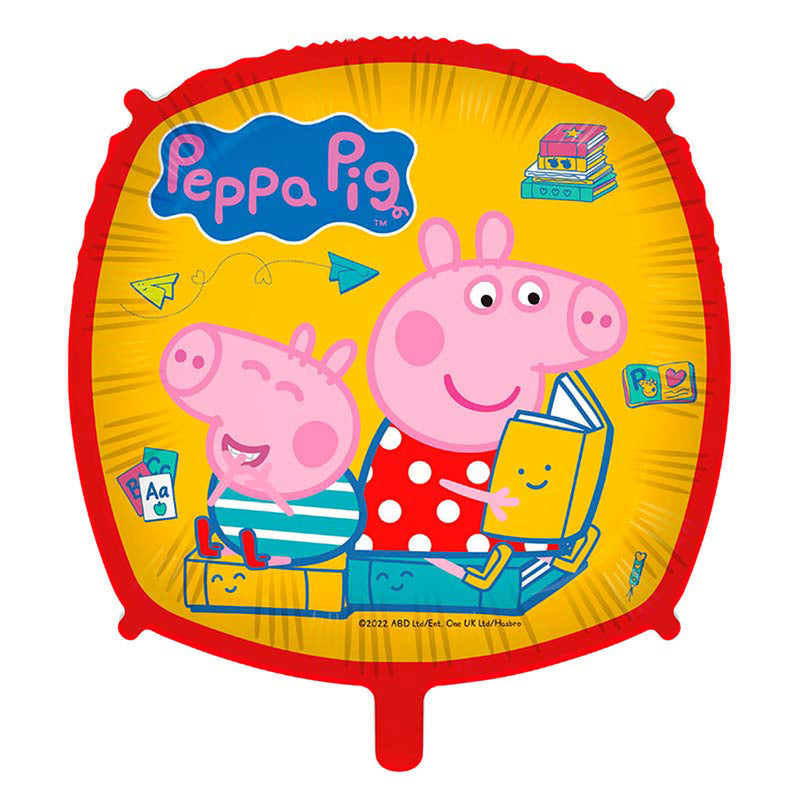 ABC18 Quadrat Folienballon "Peppa Pig" | Ø 45 cm