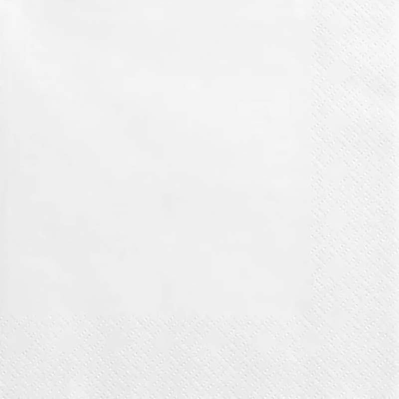 Servietten Uni 20Stk./33x33cm | Weiß