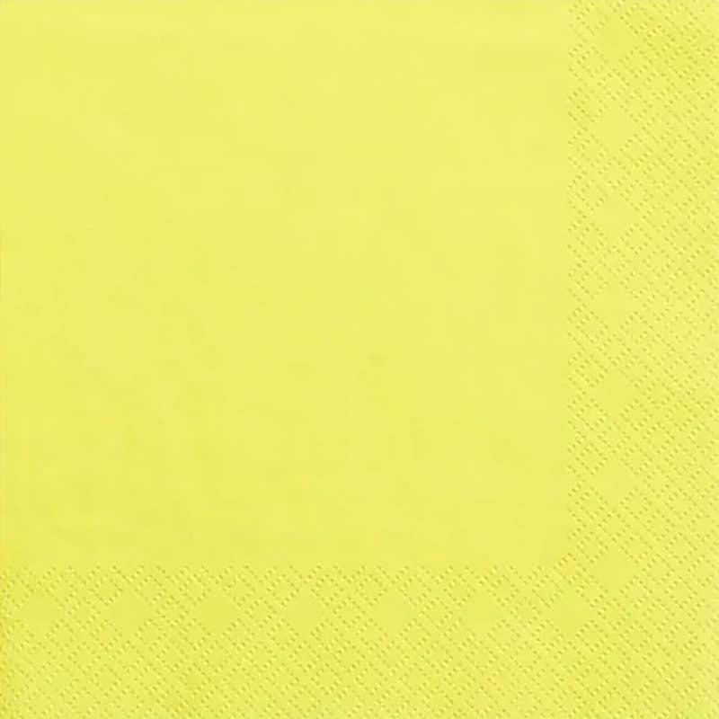 Servietten Uni 20Stk./33x33cm | Gelb