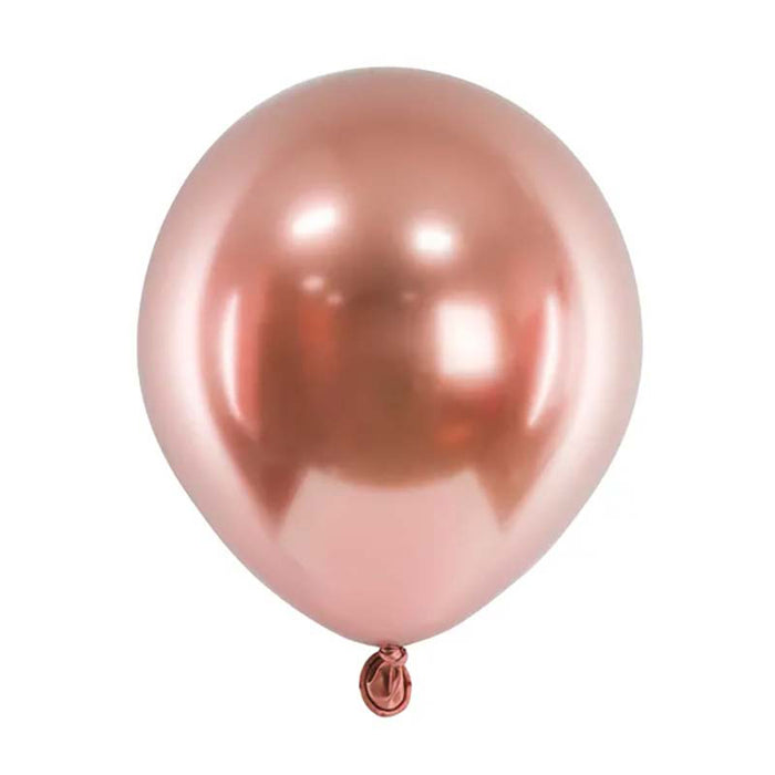 50 Stk. Luftballon Ø12cm "Uni Glossy" | Rosegold
