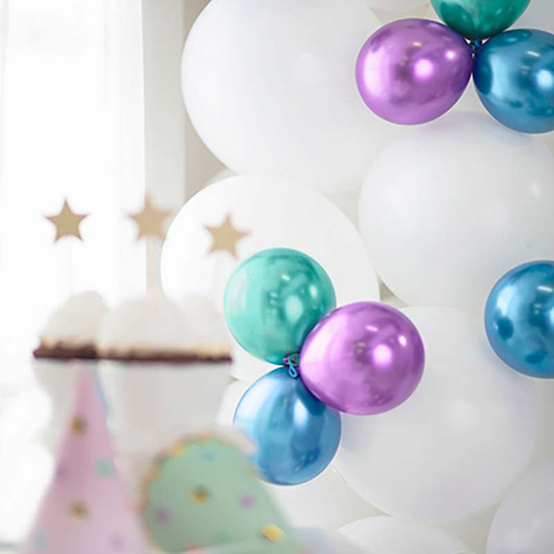 50 Stk. Luftballon Ø12cm "Uni Glossy" | Blau
