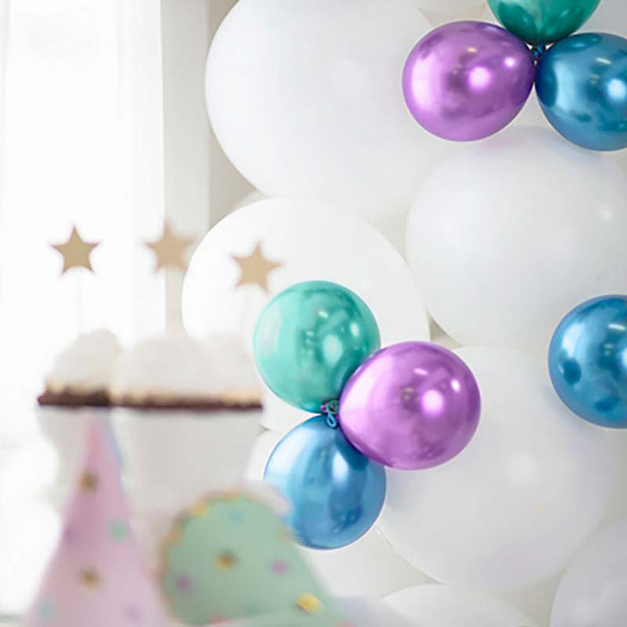 50 Stk. Luftballon Ø12cm "Uni Glossy" | Blau
