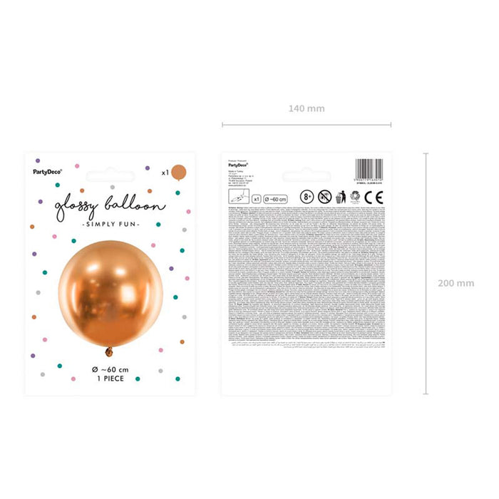 1 Stk. Luftballon Ø60cm "Uni Glossy" | Gold