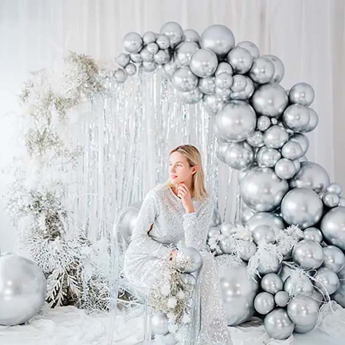 1 Stk. Luftballon Ø60cm "Uni Glossy" | Silber