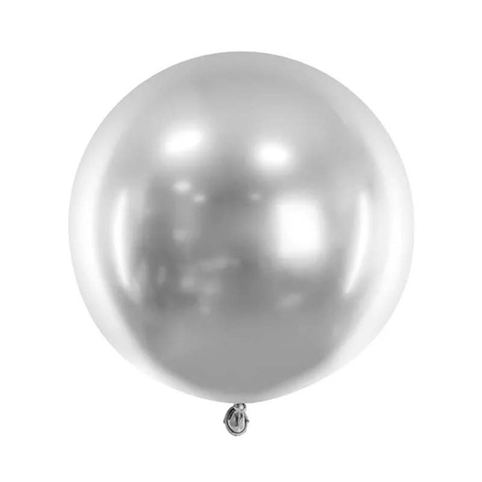 1 Stk. Luftballon Ø60cm "Uni Glossy" | Silber