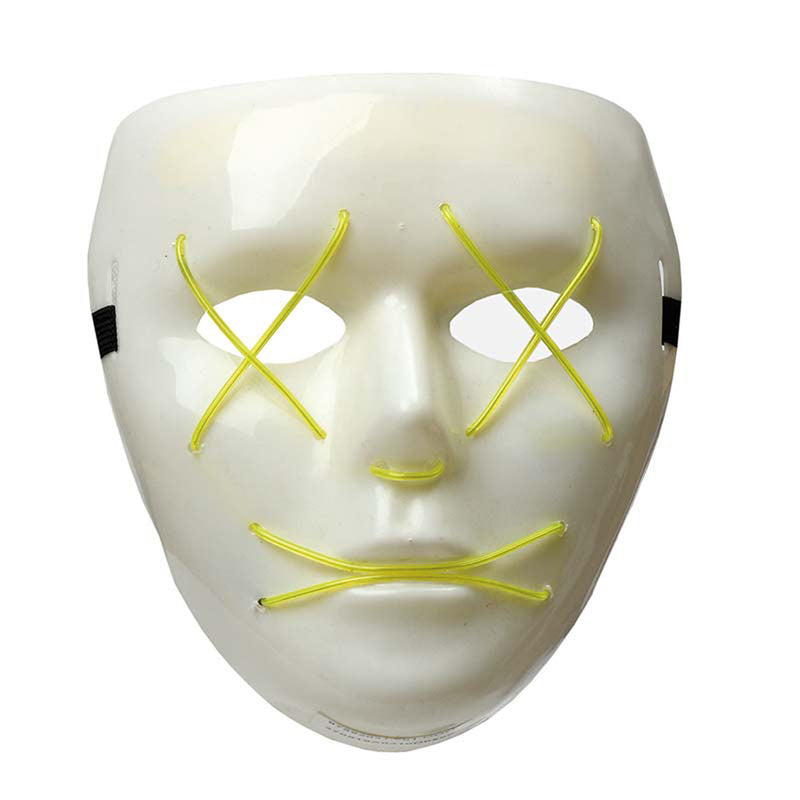 Maske LED ohne Rand gelb