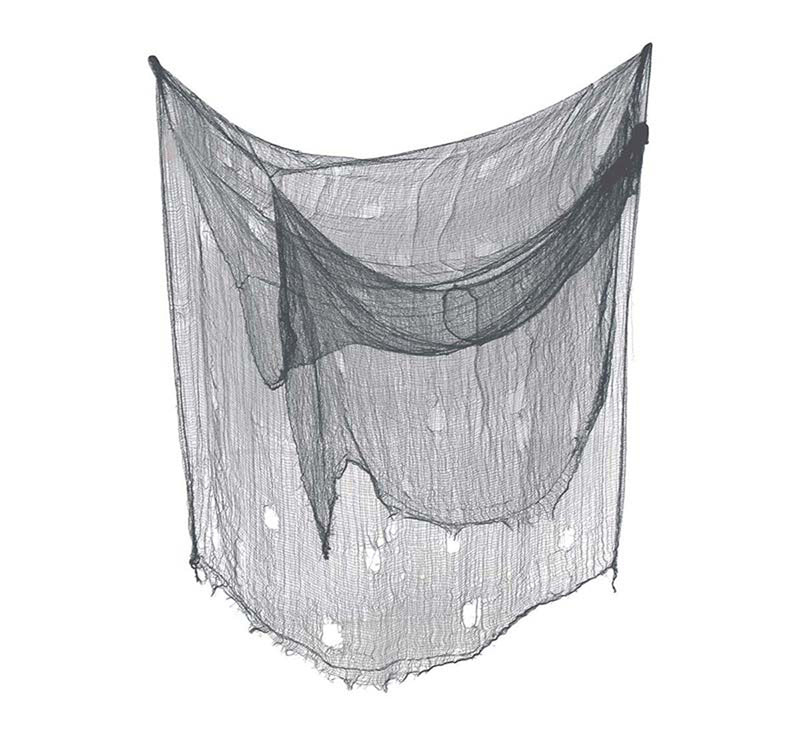 Stofftuch Halloween 500x200cm Grau